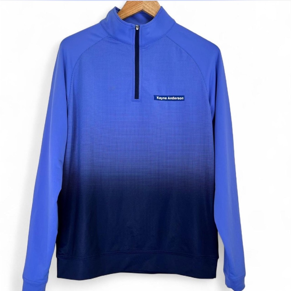 Peter Millar Crown Sport Perth Dip Dyed‎ Polka Dot 1/4 Zip Sweater S Golf Tennis